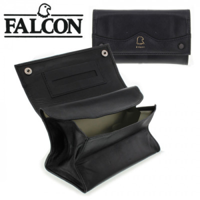Falcon Roll-up Lamsleder zwart 15 cm + Bodem drukknop