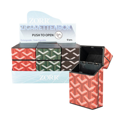 Zorr- Sigarettenbox - PU Push Open - Display (12-stuks)